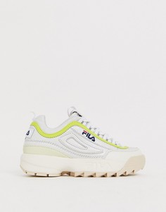 Серо-белые кроссовки Fila Disruptor Luxe - Бежевый