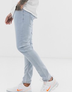 Голубые супероблегающие джинсы Bershka - Синий