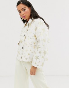 Куртка с золотистыми звездами Sister Jane - Кремовый
