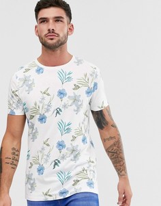 Белая футболка с цветочным принтом Jack & Jones Premium - Белый