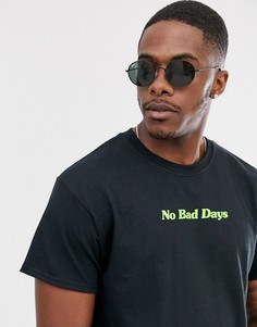 Черная футболка с принтом no bad days New Look - Черный