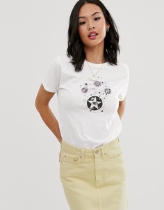 Футболка из органического хлопка с принтом ASOS DESIGN - Белый