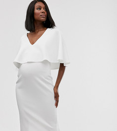 Облегающее двухслойное платье миди для кормящих мам ASOS DESIGN Maternity - Белый