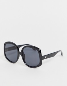 Черные большие квадратные солнцезащитные очки Le Specs Illumination