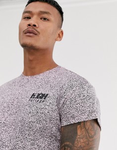 Розовая футболка с черным принтом Bershka Join Life - Розовый