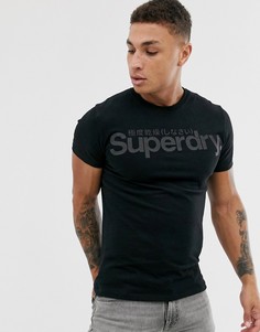 Черная спортивная футболка в стиле ретро Superdry - Черный
