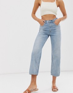 Прямые джинсы бойфренда с завышенной талией AllSaints - Синий