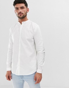 Белая рубашка с воротником на пуговице New Look - Белый