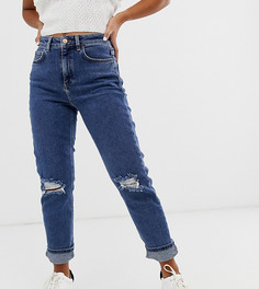 Синие узкие джинсы в винтажном стиле New Look Petite - Синий