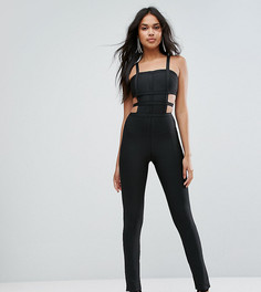 Облегающий комбинезон с вырезами Missguided - Черный