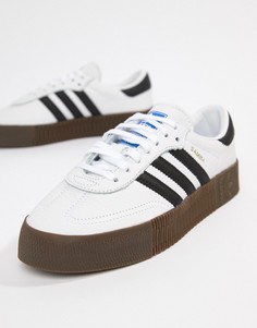 Бело-черные кроссовки adidas Originals Samba Rose - Белый