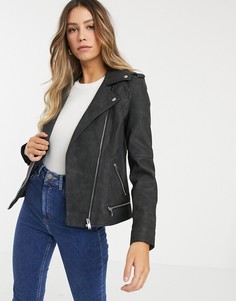 Байкерская куртка из искусственной кожи Vero Moda - Черный