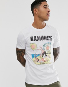 Футболка с принтом ASOS DESIGN Ramones - Белый