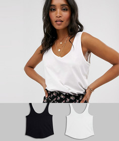 Набор из 2 маек из органического хлопка ASOS DESIGN СКИДКА