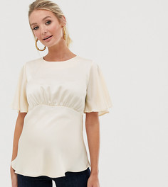 Атласный топ с расклешенными рукавами ASOS DESIGN Maternity - Мульти