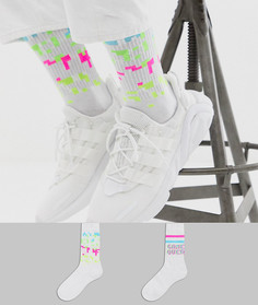 Набор спортивных носков с принтом ASOS DESIGN 2 пары