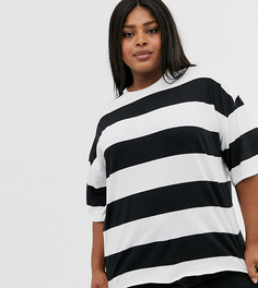 Oversize-футболка в полоску ASOS DESIGN Curve - Мульти