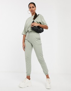 Базовые джоггеры с поясом ASOS DESIGN - Синий