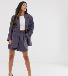 Фиолетовые шорты в полоску в винтажном стиле ASOS DESIGN Petite - Мульти