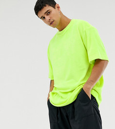 Неоново-зеленая бархатная футболка COLLUSION - Зеленый
