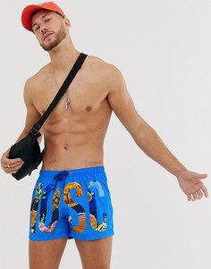 Шорты для плавания с логотипом Moschino - Синий