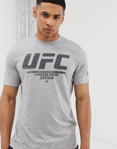 Серая футболка с логотипом Reebok UFC - Серый