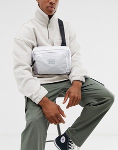 Белая сумка через плечо с черными молниями ASOS DESIGN - Белый