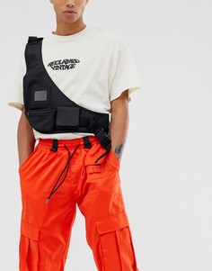 Черная сумка на грудь с карманами ASOS DESIGN - Черный