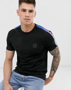 Черная футболка со вставками на рукавах Jack & Jones Core - Черный