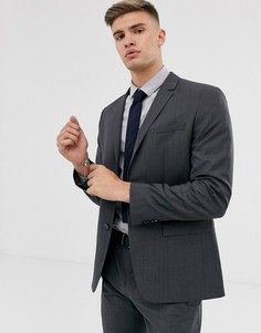 Фактурный приталенный пиджак Calvin Klein - Серый