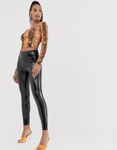Виниловые леггинсы ASOS DESIGN - Черный