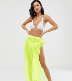 Неоново-желтая пляжная юбка Brave Soul - Желтый