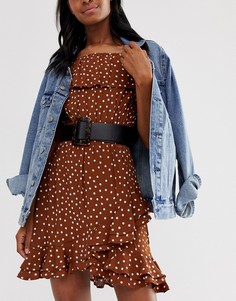 Черный ремень с черепаховой пряжкой Pieces - Черный