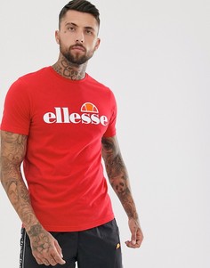 Красная футболка с крупным логотипом ellesse Prado - Красный
