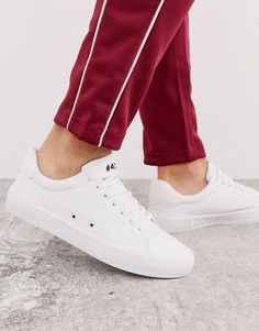 Белые кроссовки с надписью Bershka - Белый