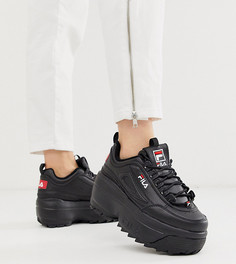 Черные кроссовки на танкетке Fila Disruptor II эксклюзивно для ASOS - Черный