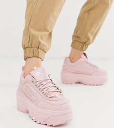 Розовые кроссовки на танкетке Fila Disruptor II эксклюзивно для ASOS - Розовый