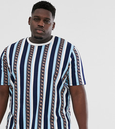 Футболка в полоску River Island Big & Tall - Синий