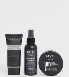 Набор из спрея для фиксации, пудры и основы под макияж NYX Professional Makeup СКИДКА 20