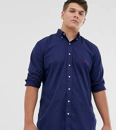 Темно-синяя окрашенная рубашка с пуговицами и логотипом Polo Ralph Lauren Big & Tall - Темно-синий