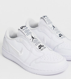 Белые низкие кроссовки-слипоны Nike Jordan 1 - Белый