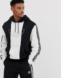 Белый худи с полосками и логотипом adidas Originals - Белый