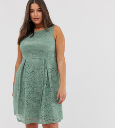 Кружевное платье миди Lovedrobe - Зеленый