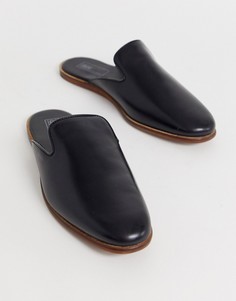 Черные кожаные лоферы-мюли ASOS DESIGN - Рыжий
