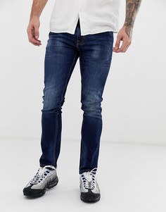 Темно-синие выбеленные зауженные джинсы Voi Jeans - Синий
