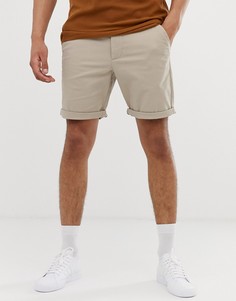 Бежевые узкие шорты чиносы ASOS DESIGN - Бежевый