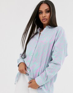 Рубашка бойфренда с длинными рукавами и принтом ASOS DESIGN - Мульти