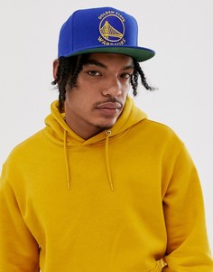 Синяя бейсболка Mitchell & Ness Golden State Warriors Wool Solid - Синий