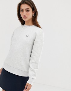 Свитшот с контрастной отделкой Fred Perry - Белый