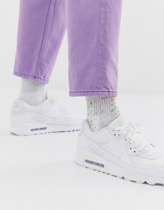 Спортивные носки с эффектом брызг краски ASOS DESIGN - Белый